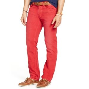 NWT Polo Ralph Lauren Red Varick Slim Pants